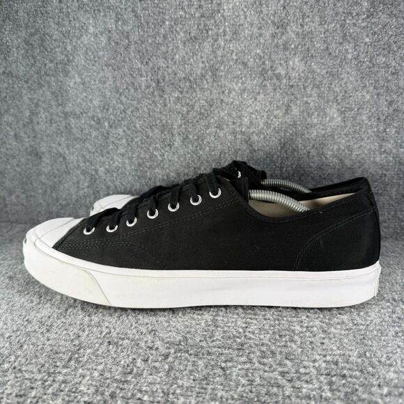 Converse Jack Purcell Mens 13 Shoes Black White Low Top Casual Sneakers - Picture 4 of 12